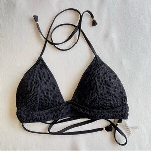 Victoria's Secret Black Bikini TopTextured fabric Corset closure in the backSzXL